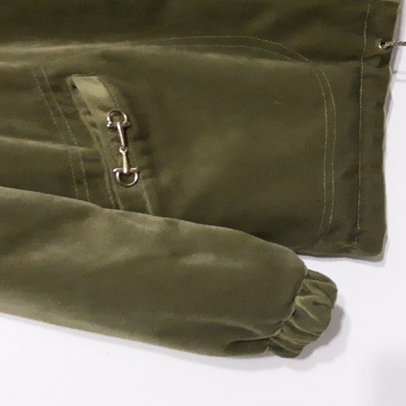 Vintage CS signature utility jacket coat women S green reversible velour y2k - Picture 8 of 10